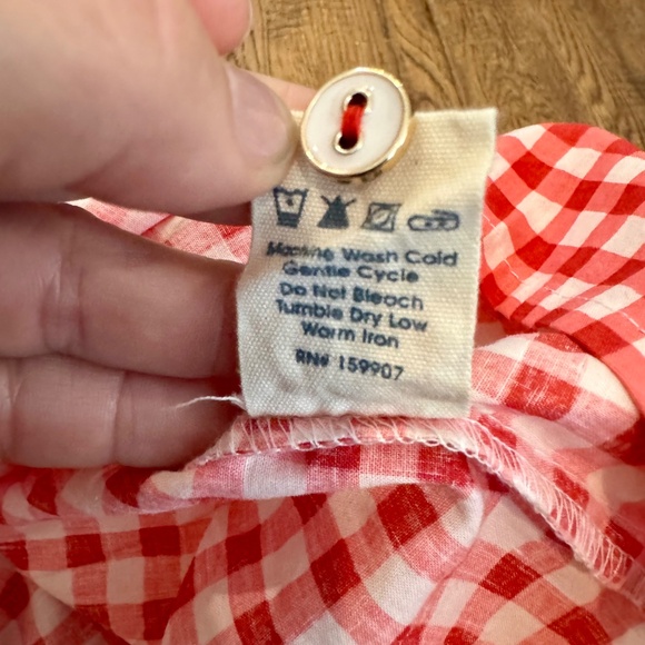 New Printfresh Rosalita Tiered Puff Sleeve Dress Garden Gingham Women's Size XL - Picture 11 of 11